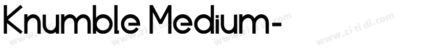 Knumble Medium字体转换